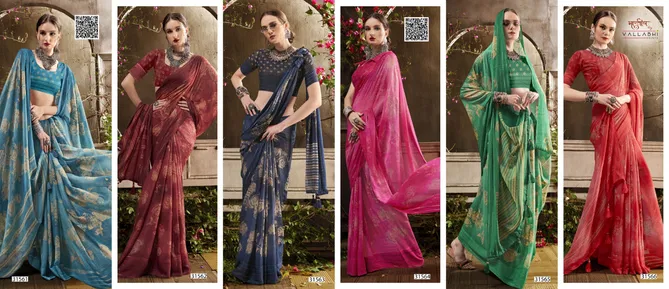 Vyanjana Vol 10 By Vallabhi Printed Georgette Sarees Wholesalers In Delhi